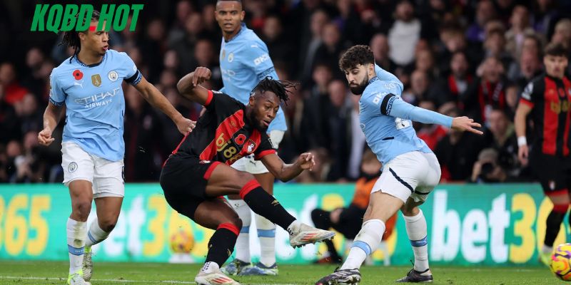 Điểm nhanh phong độ của Bournemouth vs Man City